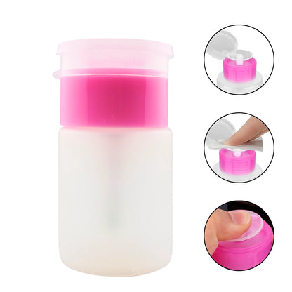 4 oz clear chemical resistant liquid pump bottle dispenser