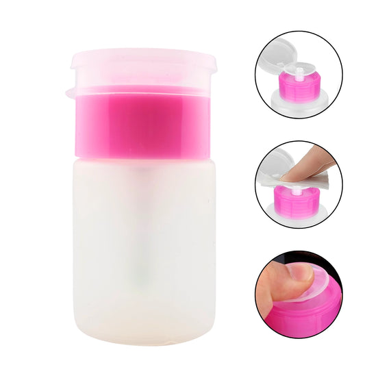 4 oz clear chemical resistant liquid pump bottle dispenser