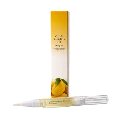 Mango extract revitalizing cuticle oil pen containing vitamins and nutrients.