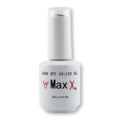 Max X no wipe matte gel top coat 15ml bottle front view with professional finish