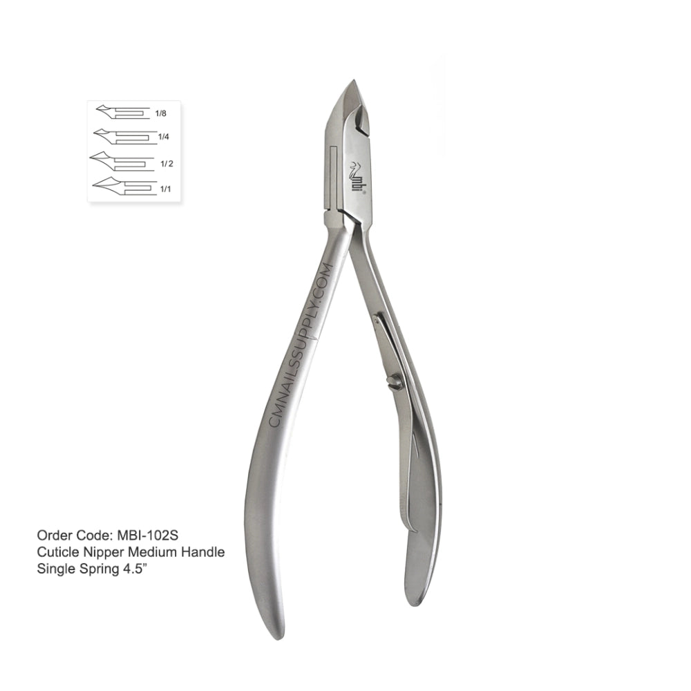 MBI 102S cuticle nipper 4.5 inch single spring professional cuticle cutter Canada