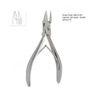 best cuticle nipper mbi-214 double spring 4.5 inch ingrown nails professional canada