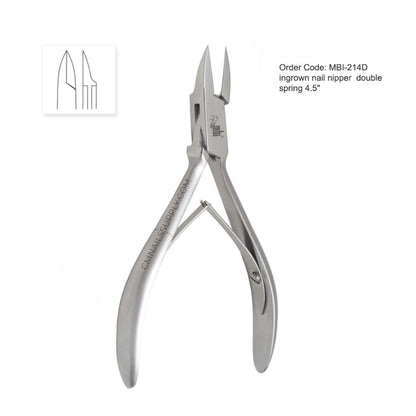 best cuticle nipper mbi-214 double spring 4.5 inch ingrown nails professional canada