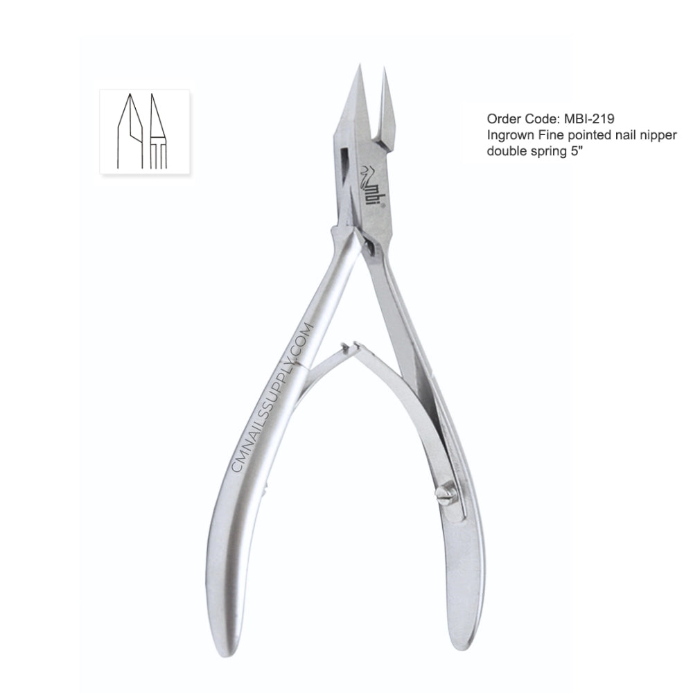 best cuticle nipper mbi-219 ultra fine pointed double spring 5 inch professional canada