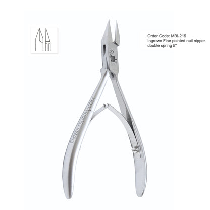 best cuticle nipper mbi-219 ultra fine pointed double spring 5 inch professional canada