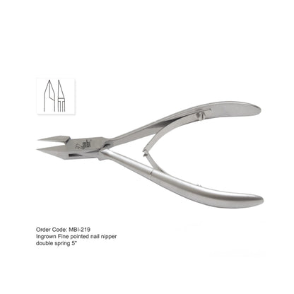 best cuticle nipper mbi-219 ultra fine pointed double spring 5 inch professional canada