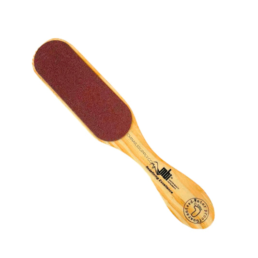 Wooden foot file double sided coarse medium professional pedicure file on white background