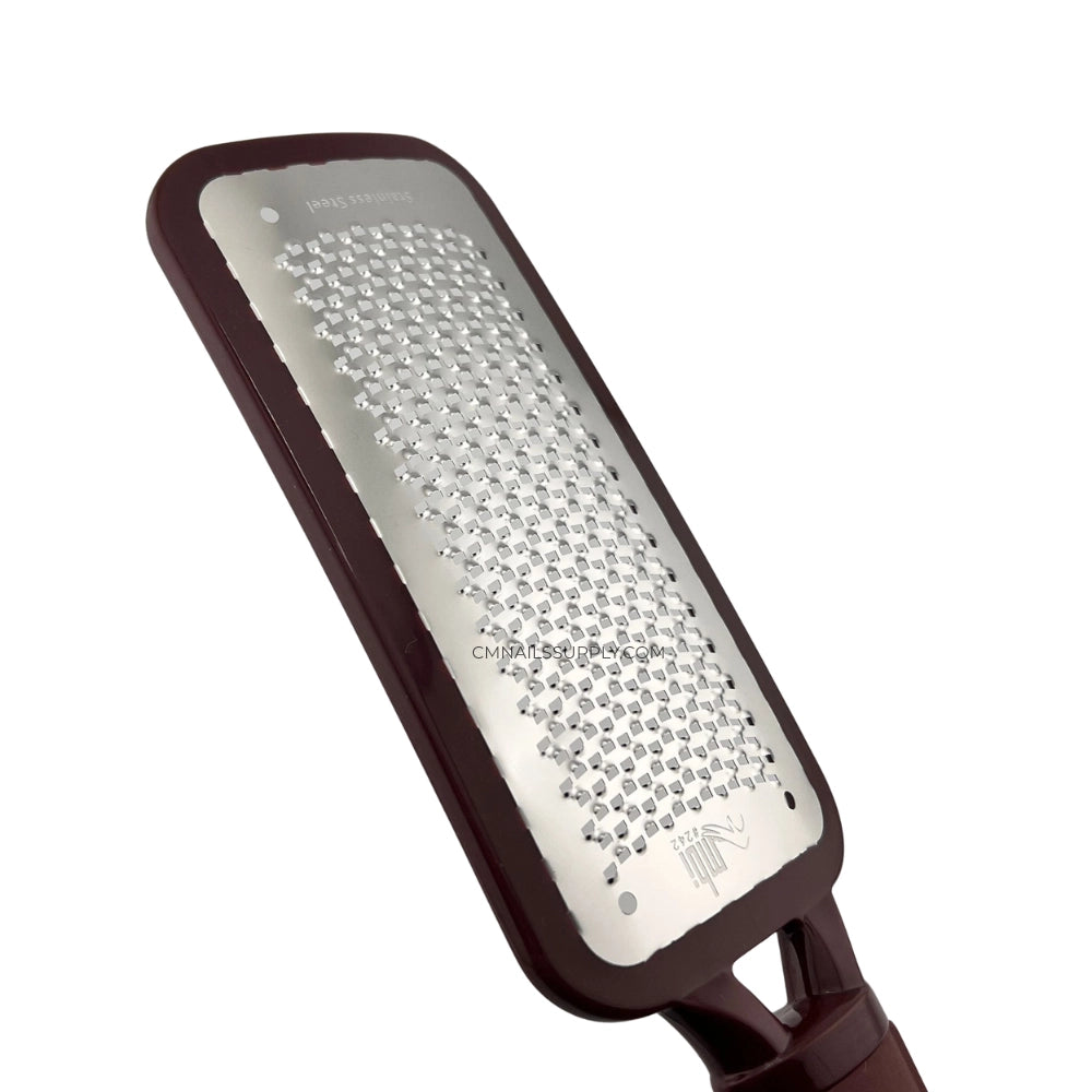 MBI-241 brown pedicure foot file with stainless steel surface for professional use in Canada.