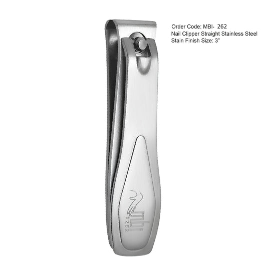 MBI-262 straight stainless steel nail clipper 3 inch
