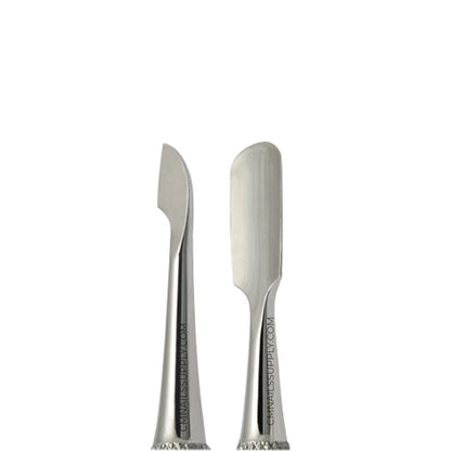Stainless steel nail pusher tool for professional nail technicians in Canada.