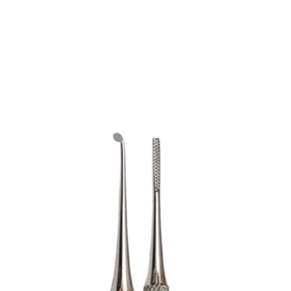 MBI-332 nail excavator with round edge and black file for professional pedicures in Canada.