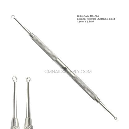 Double sided nail excavator tool for professional manicure and pedicure services