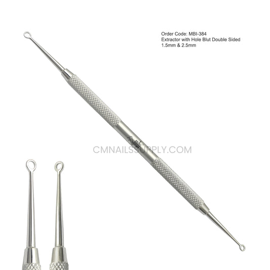 Double sided nail excavator tool for professional manicure and pedicure services