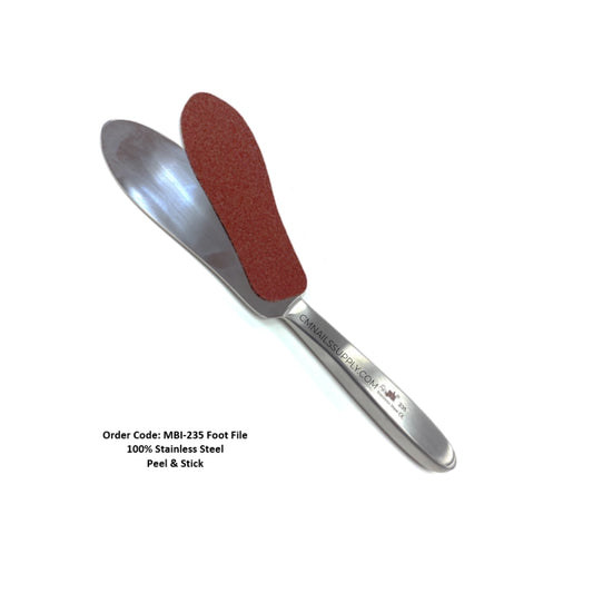 MBI-235 Foot File Double Side Stick & Peel Stainless Steel