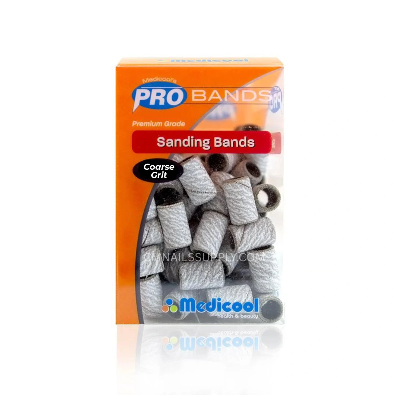 Coarse grit arbor bands for fast acrylic and hard gel removal