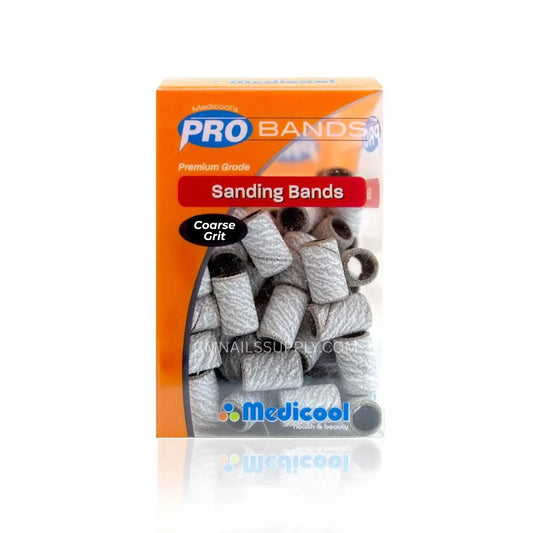 Coarse grit arbor bands for fast acrylic and hard gel removal