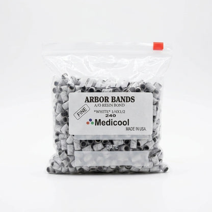 Fine grit Medicool arbor bands bulk buy for natural nail preparation