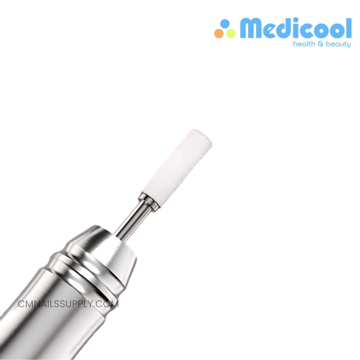 Closeup of Medicool medium grit 150 mini sanding band texture