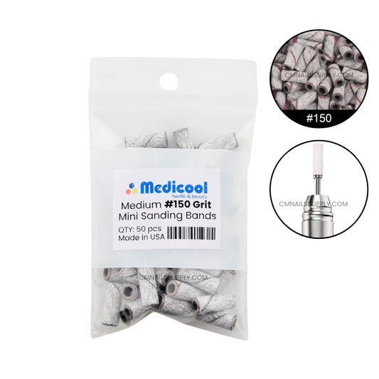 Medicool Mini Sanding Bands Medium Grit 150 pack of 50