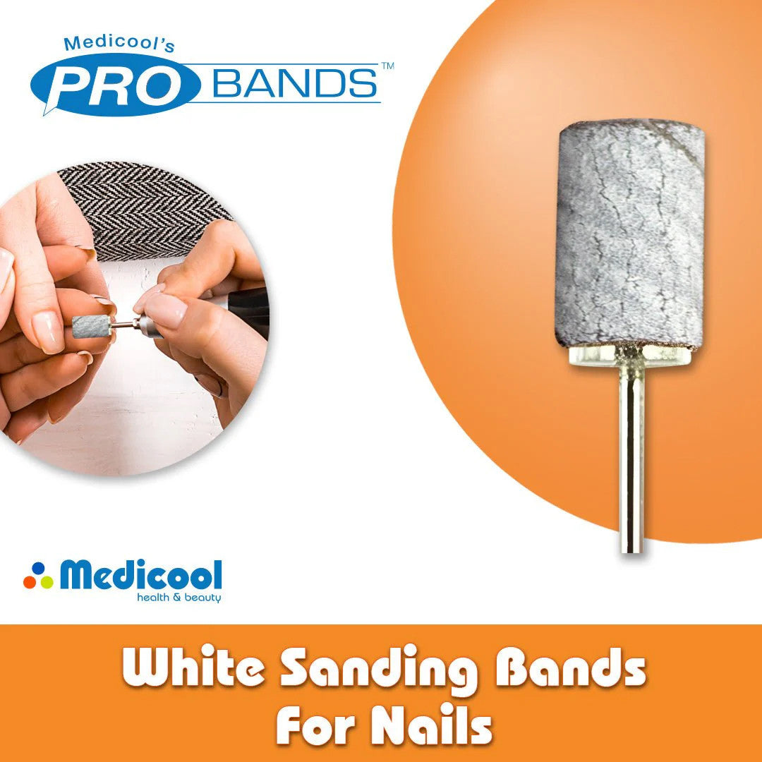 Medicool Pro Arbor Bands 100 pack for professional nail drills