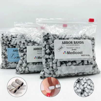 Medicool Pro Arbor Bands wholesale pack for professional nail drills