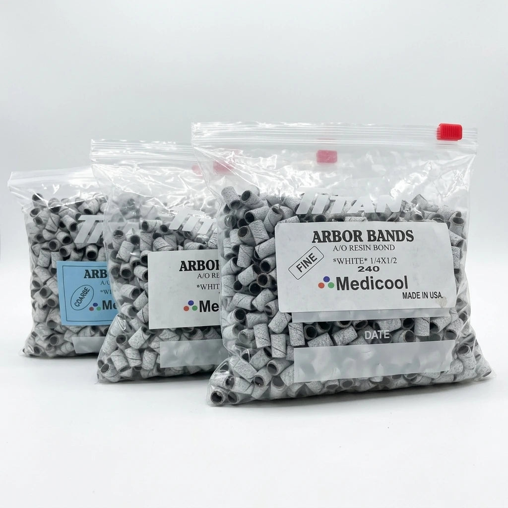 Medicool Pro Arbor Bands wholesale pack for professional nail drills