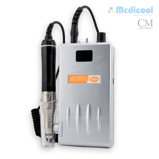 Medicool Pro Power 35K portable professional nail drill - with black crystal hand piece