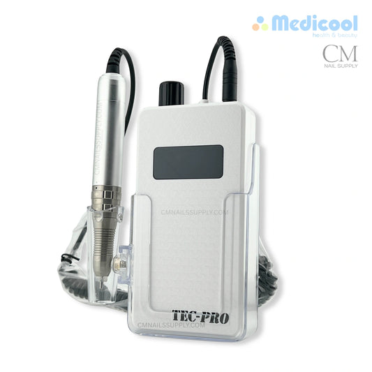 white Medicool Tec Pro 30K brushless nail drill for professional manicures