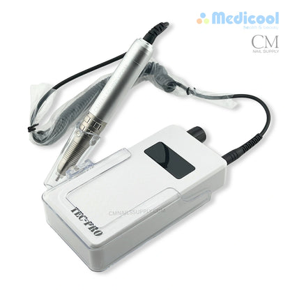Medicool Tec Pro 30K cordless E-file nail drill in white and silver