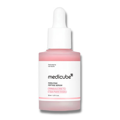 Front view of the MEDICUBE Collagen PDRN Pink Peptide Serum bottle