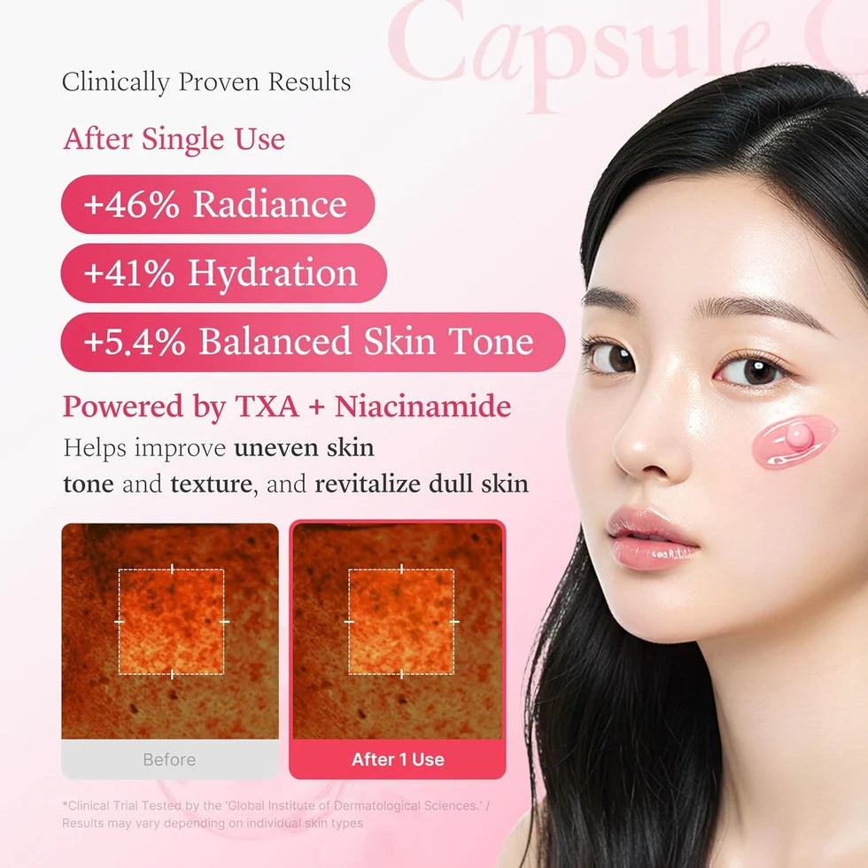 Before and after comparison showing clinically tested results