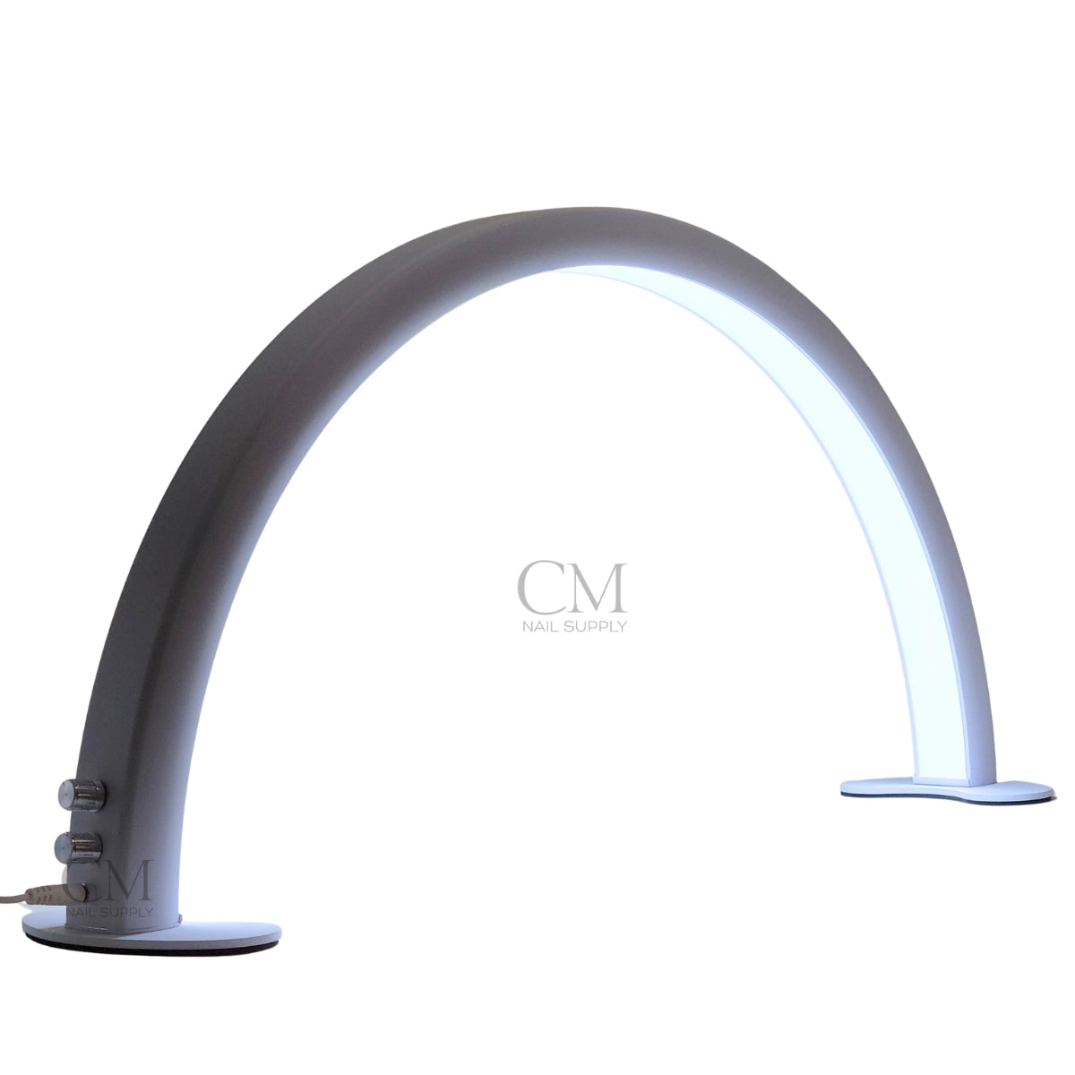 Metal frame LED nail desk lamp for stable lighting during manicures and nail services
