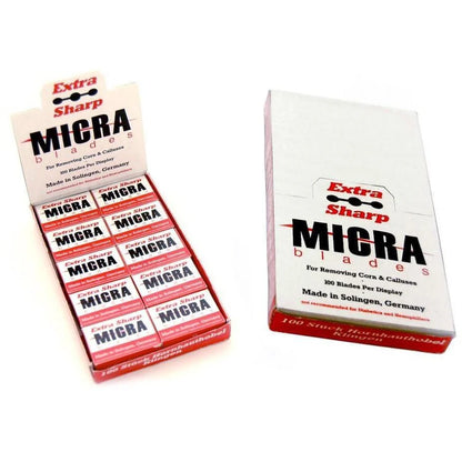 Micra Pedicure Blade Removing Callus (Pack of 10 boxes) Made in Germany