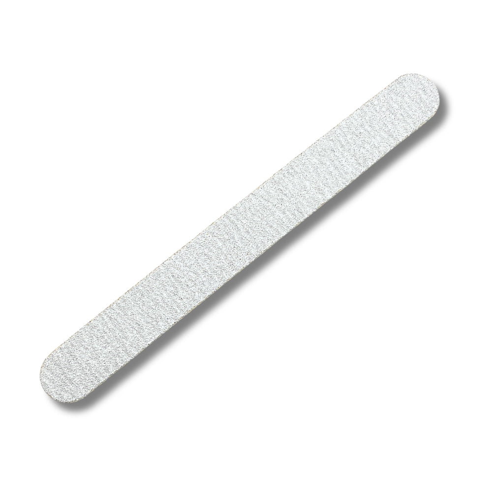 Milken zebra nail file showing EVA foam cushion layer and 1.7mm plastic core for salon grade rigidity and performance