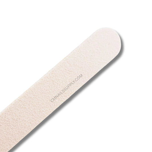 Mini zebra nail file 100/100 coarse grit shown in use for detail nail work and toenail filing at a professional salon in Canada