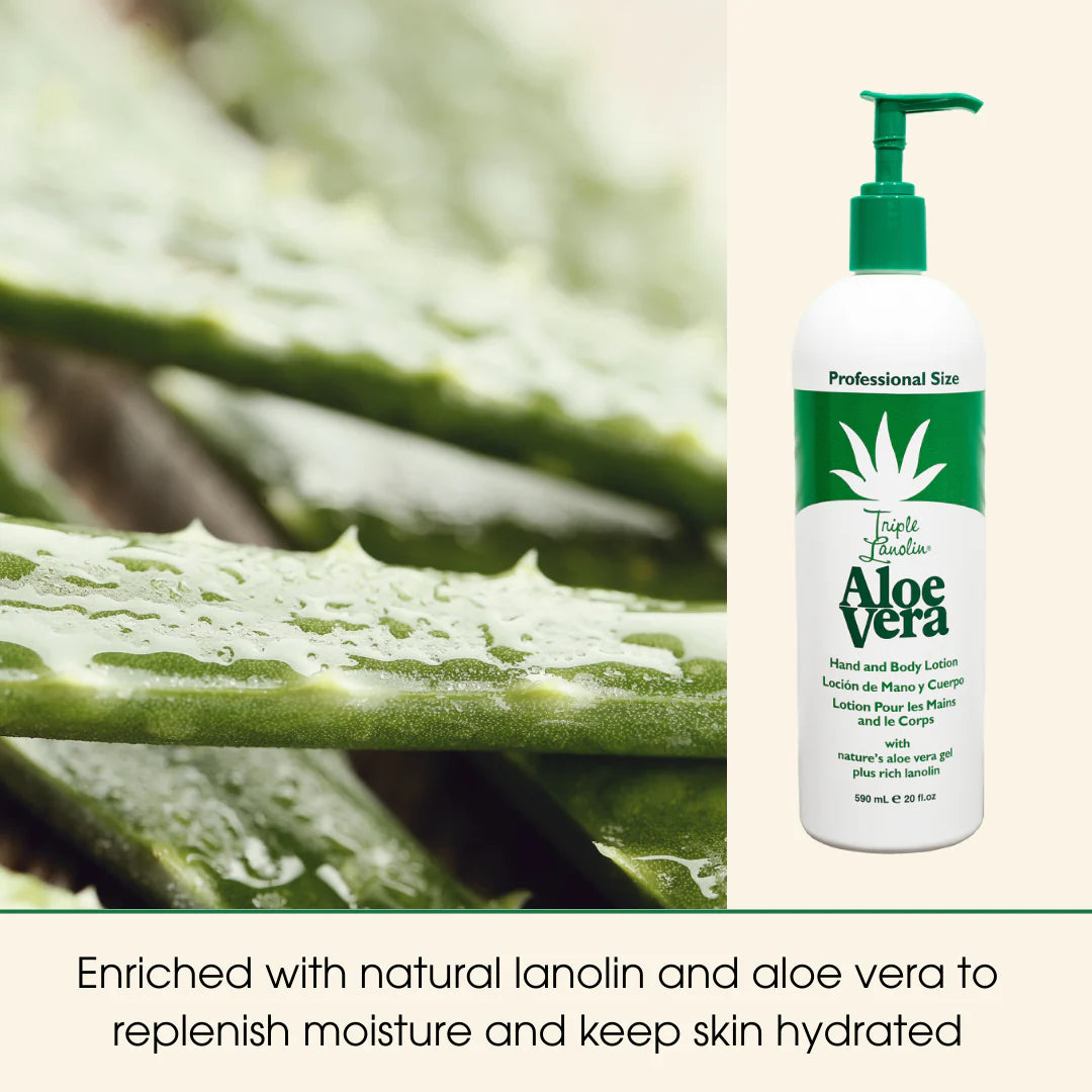 Moisturizing hand and body lotion with aloe vera in 1 gallon container