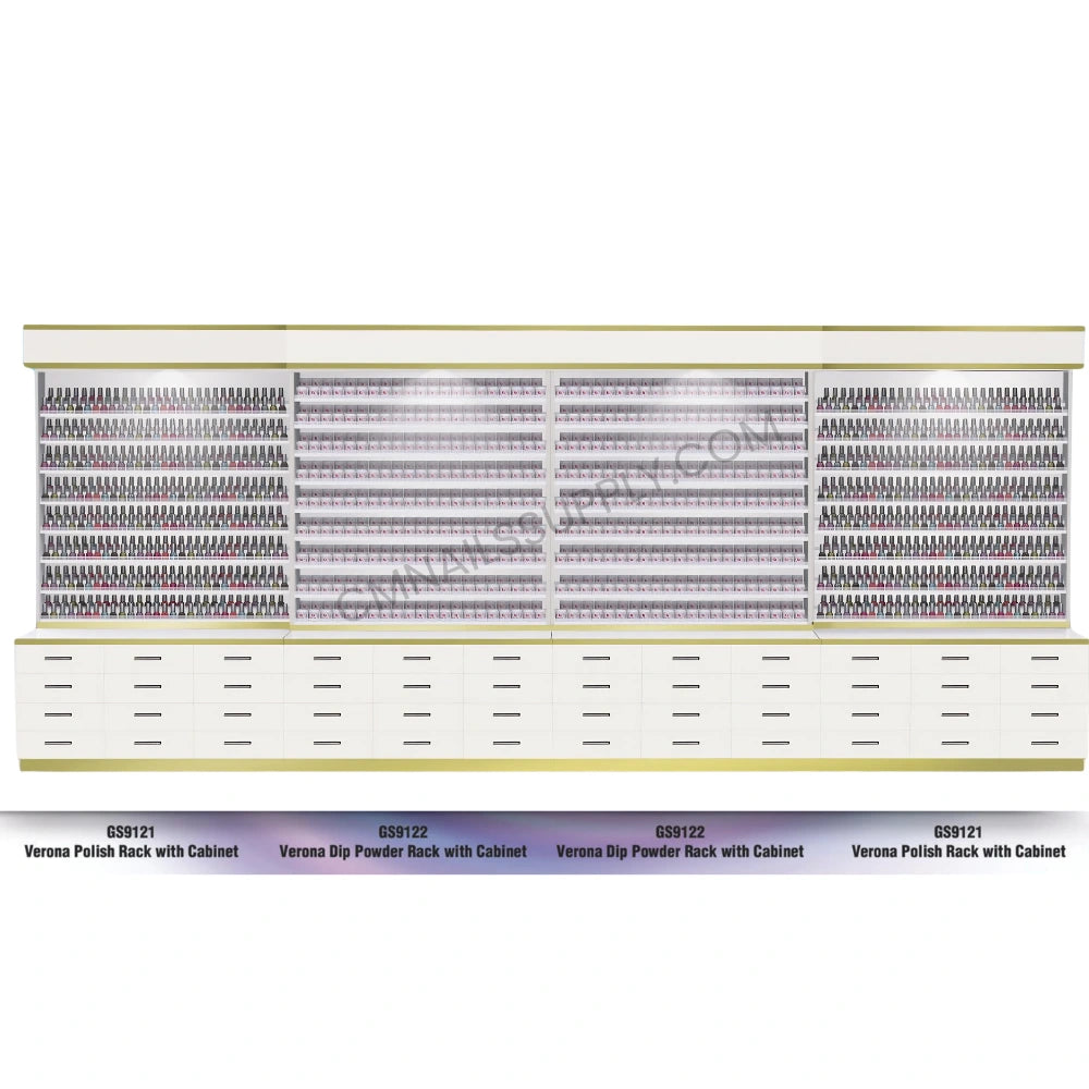 Modern nail polish cabinet display rack for salon storage