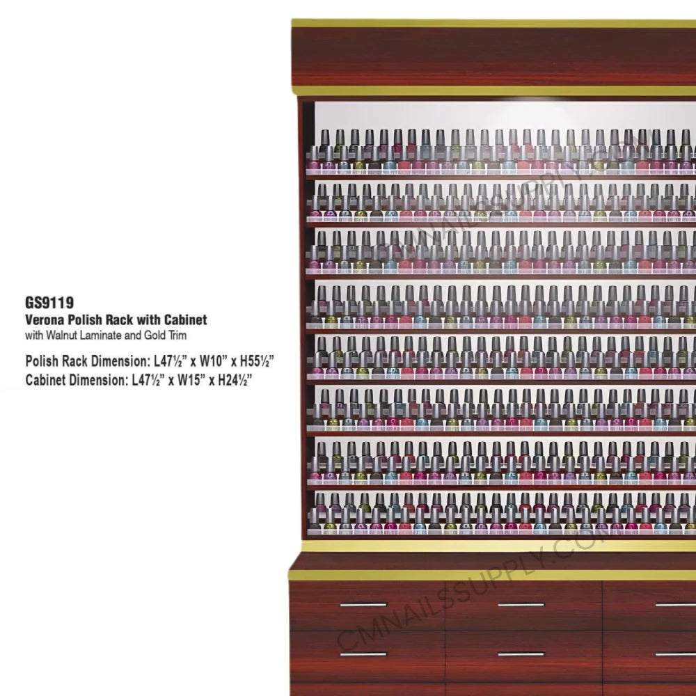 brown nail polish display rack for gel polish storage