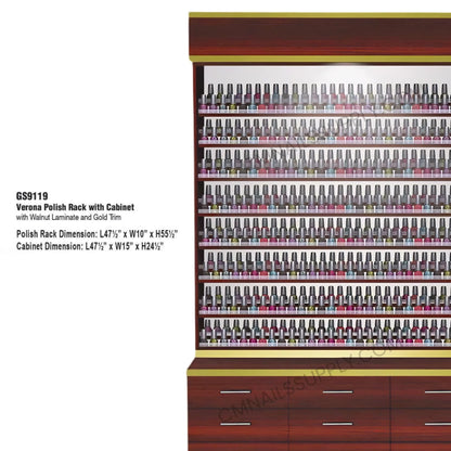 brown nail polish display rack for gel polish storage