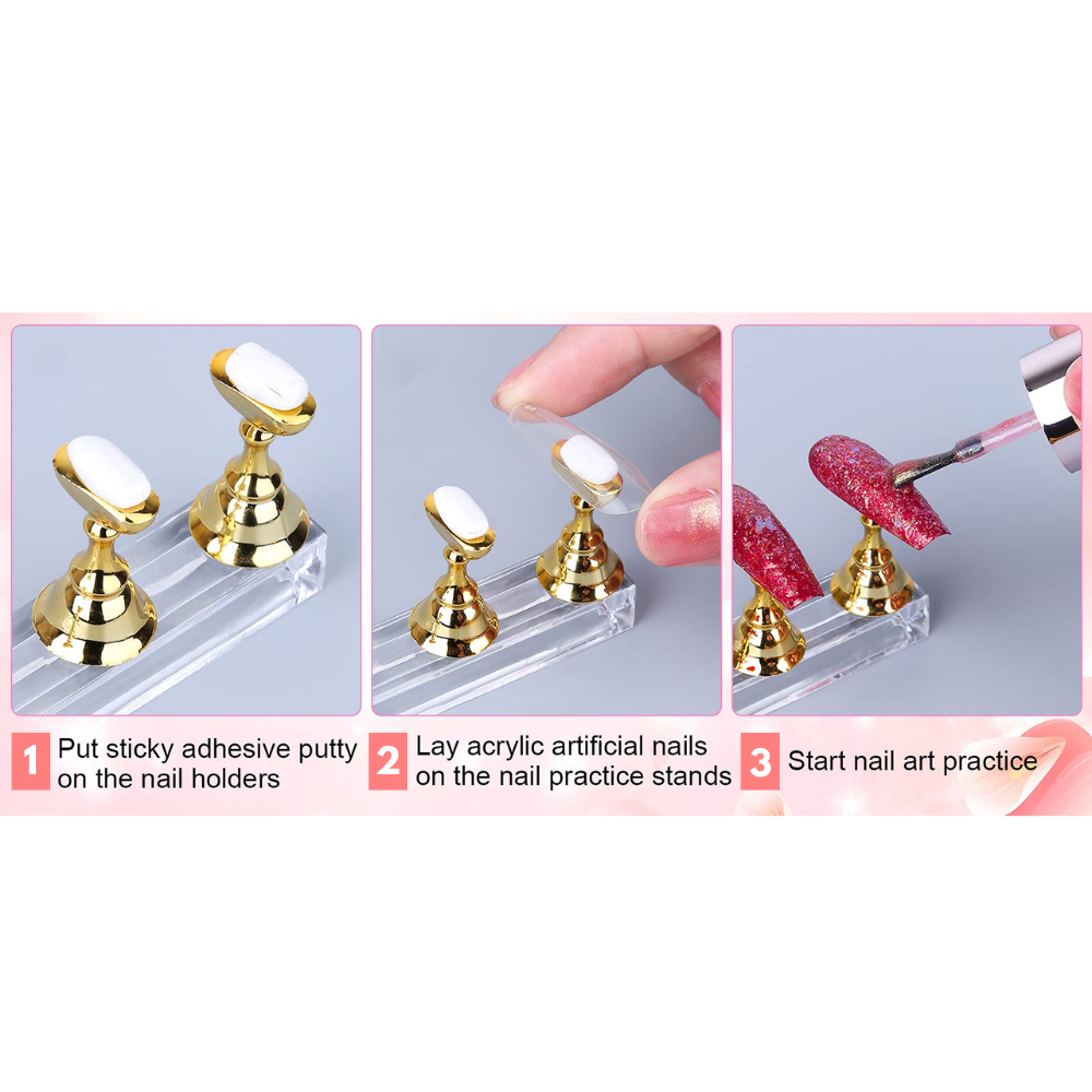Double-sided nail stickers for French manicure display board
