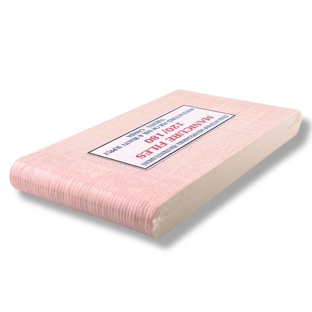 Professional 120/190 grit round nail file for nail salon supplies in Canada wholesale