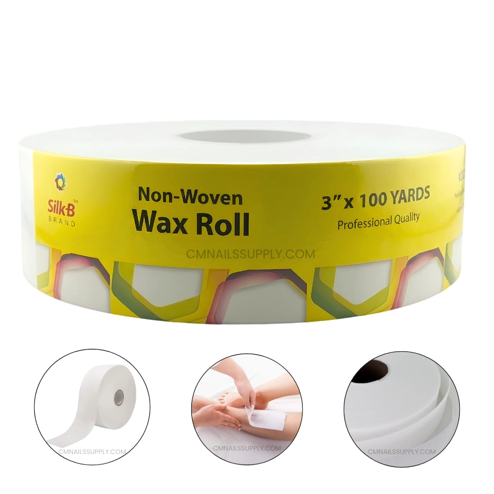 Non-woven waxing strip roll 3 inch by 100 yards for professional salon and at-home hair removal