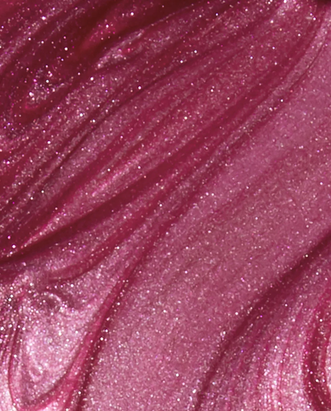 Closeup of OPI A-Rose at Dawn Broke by Noon shimmer finish showing light-reflecting pink particles on manicured nails.