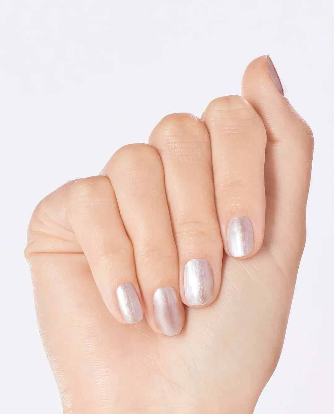 OPI Chiffon-d of You SH3 metallic manicure with reflective metallic nails