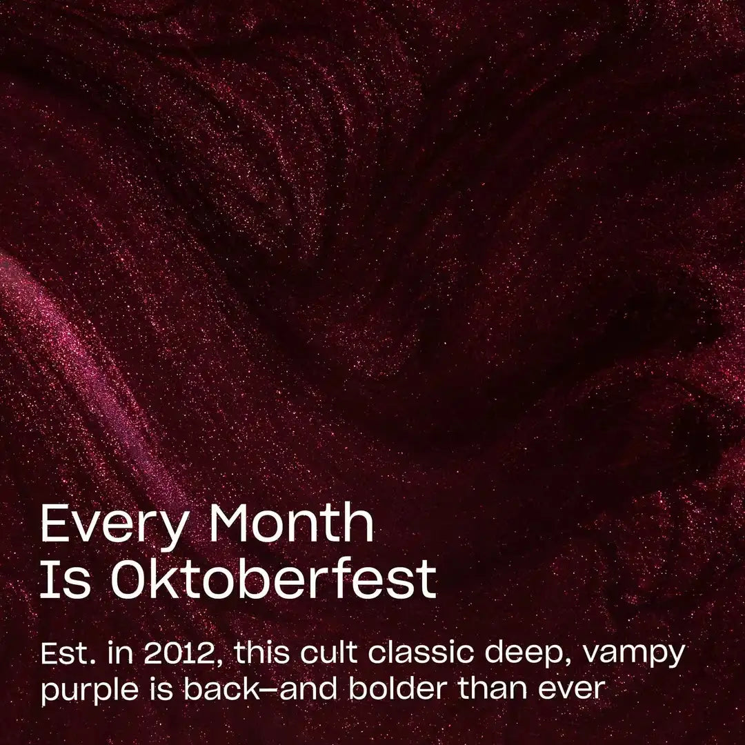 Close up detail of OPI Every Month is Oktoberfest gel polish swatch
