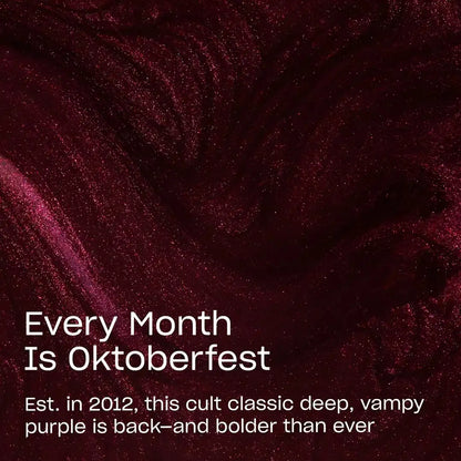 Close up detail of OPI Every Month is Oktoberfest gel polish swatch
