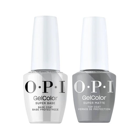OPI Gel Base and Top Coat Combo featuring GelColor Super Base Base Coat for professional gel manicures