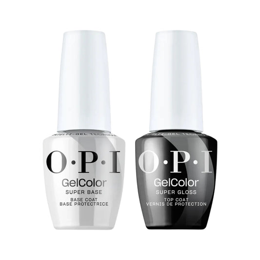 OPI Gel Base and Top Coat Combo featuring GelColor Super Base Base Coat for professional gel manicures