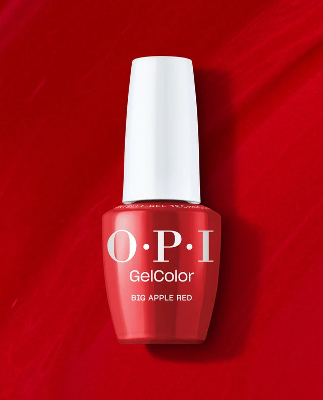 OPI GelColor Big Apple Red N25 bright red gel nail polish bottle front view