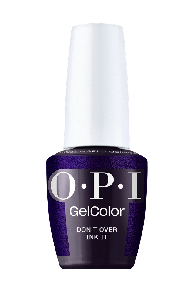 OPI GelColor Don't Over Ink It purple shimmer gel polish bottle F047